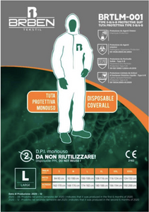 Tuta protettiva monouso - DPI di Classe III